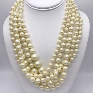 J. Crew Twisted Hammock Pearl Necklace